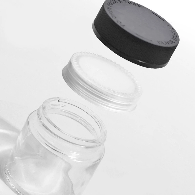 I oz transparent clear glass container child resistant clear glass jar for hemp flower weed storage