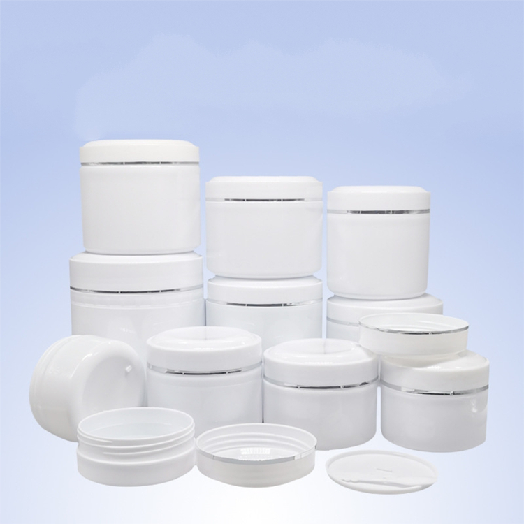 IBELONG 100ml 150ml 200ml 250ml 350ml 400ml 600ml Empty White PP Plastic Cosmetic Packaging Jar for Cream 300ml 500ml