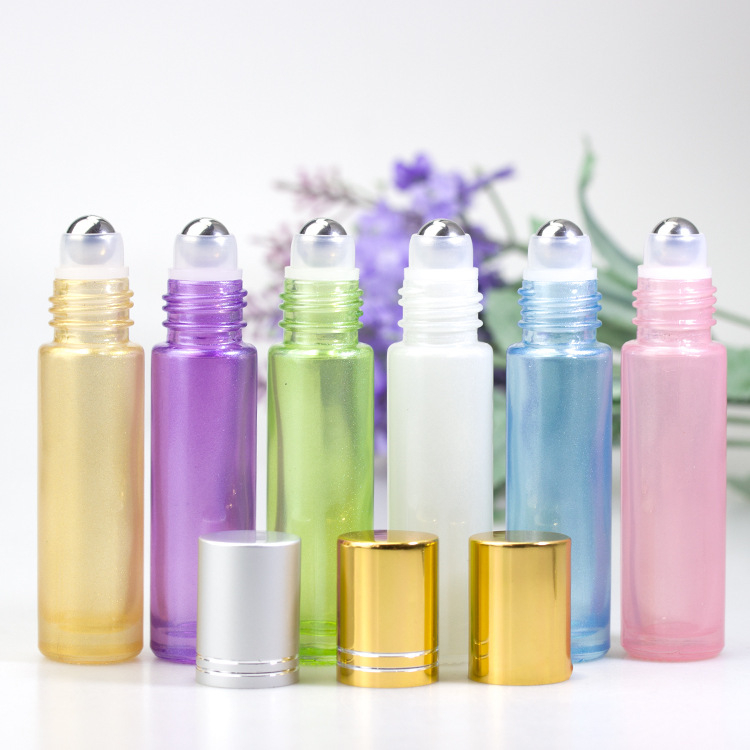 IBELONG 10ml Pearl color beautiful glass roll on bottle for essential oil