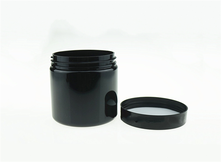 IBELONG Wholesale 250 ml empty black pet plastic tooth powder packaging jar container