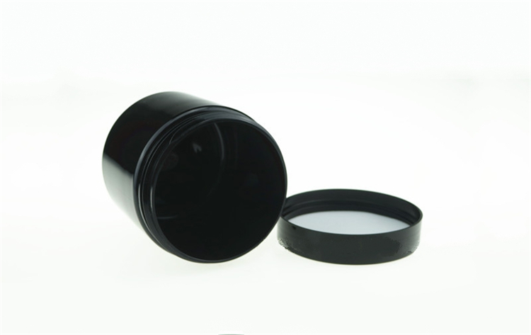 IBELONG Wholesale 250 ml empty black pet plastic tooth powder packaging jar container