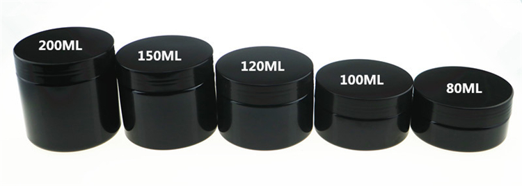 IBELONG Wholesale 250 ml empty black pet plastic tooth powder packaging jar container