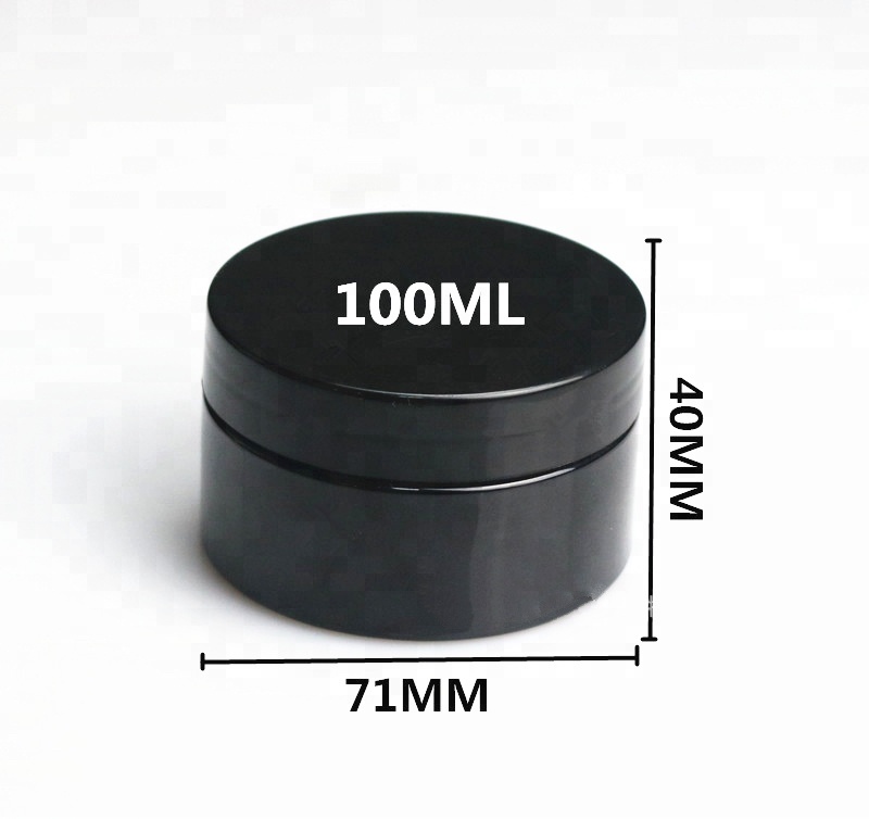 IBELONG hot sale 100ml empty black plastic pet jar for tooth powder