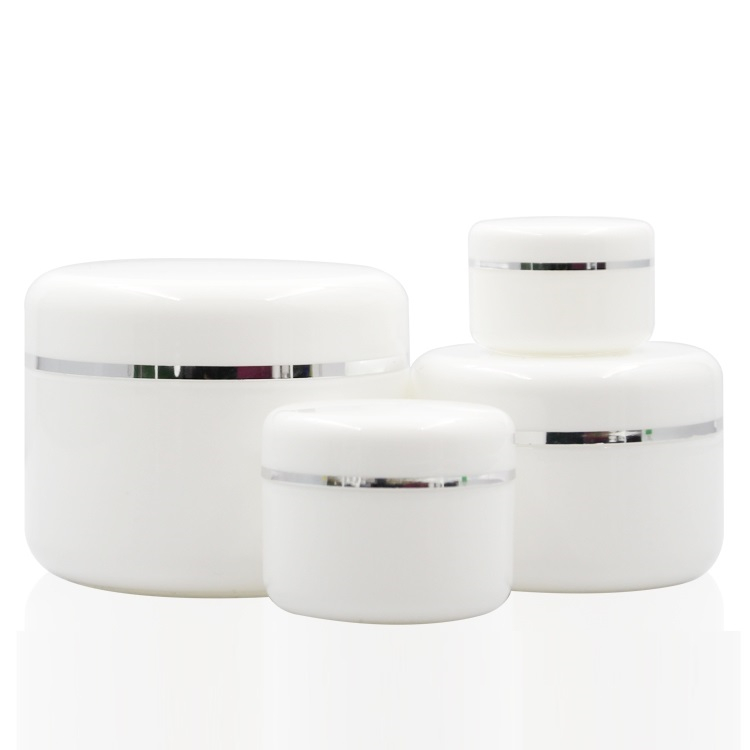 IBELONG hot sale 20g 50g 100g 250g  empty white plastic cosmetic jar for cream