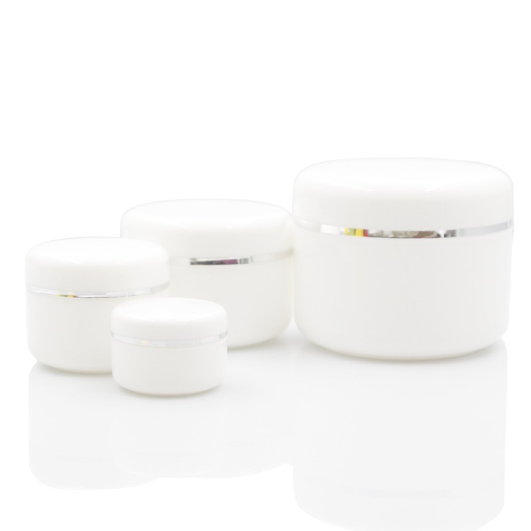 IBELONG hot sale 20g 50g 100g 250g empty white plastic cosmetic jar for cream