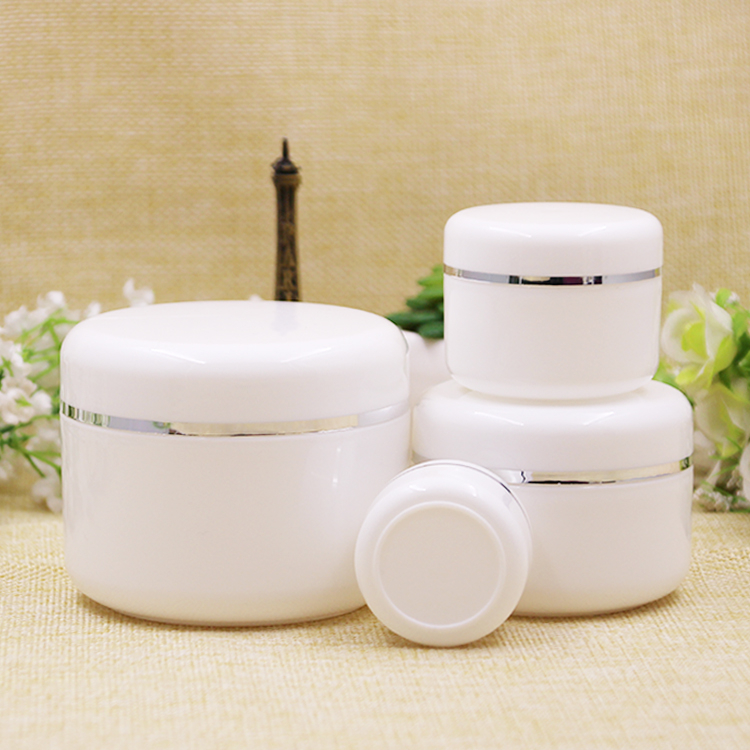 IBELONG hot sale 20g 50g 100g 250g empty white plastic cosmetic jar for cream