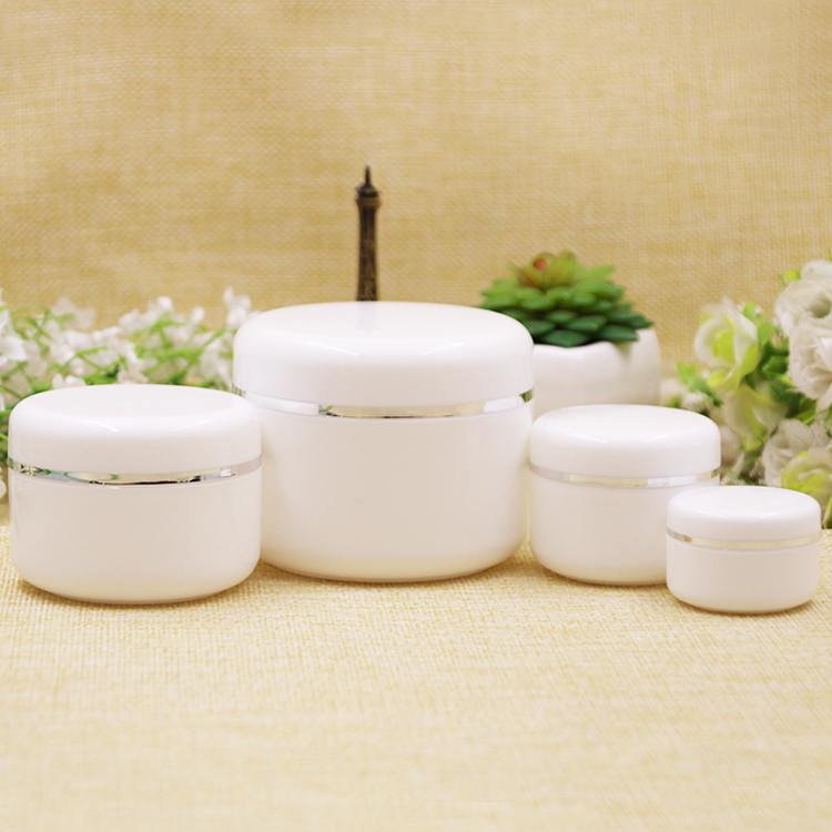 IBELONG hot sale 20g 50g 100g 250g empty white plastic cosmetic jar for cream