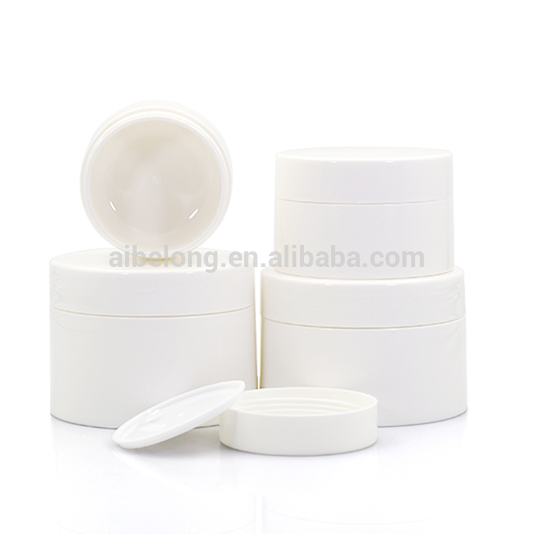 IBELONG hot sale 30g 50g 100g 120g cheap empty glossy white cosmetic plastic packaging jar for cream manufacturer