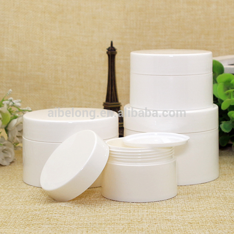 IBELONG hot sale 30g 50g 100g 120g cheap empty glossy white cosmetic plastic packaging jar for cream manufacturer