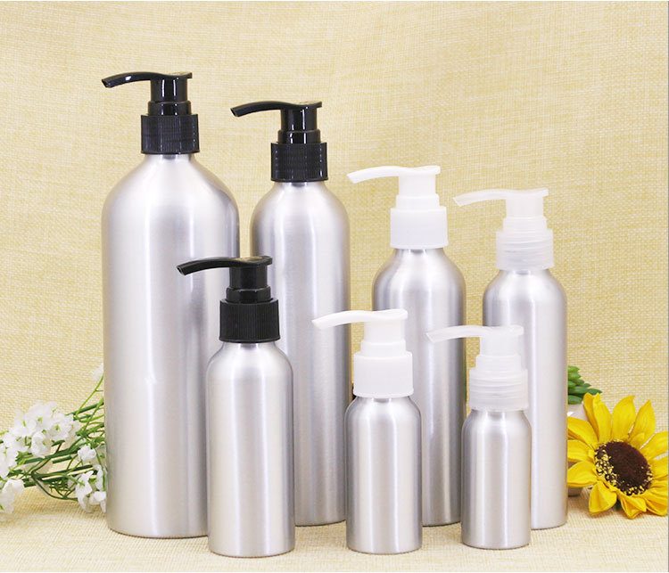 IN STOCK 30-500ml aluminum bottle spiral pump lotion pressing bottle separate bottling of lotion cosmetics