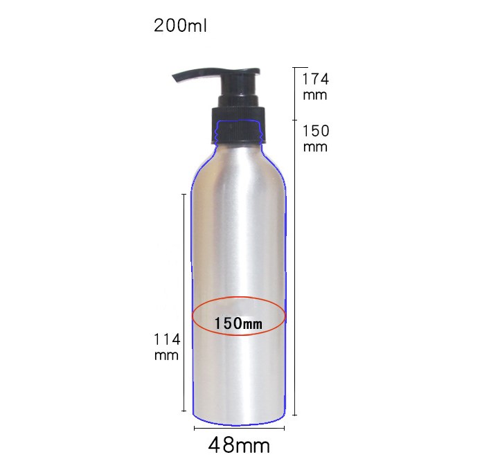 IN STOCK 30-500ml aluminum bottle spiral pump lotion pressing bottle separate bottling of lotion cosmetics