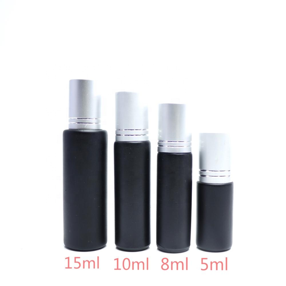 IN STOCK 3ml 5ml 8ml 10ml 15ml clear amber colored glass roll on bottle RL-888B