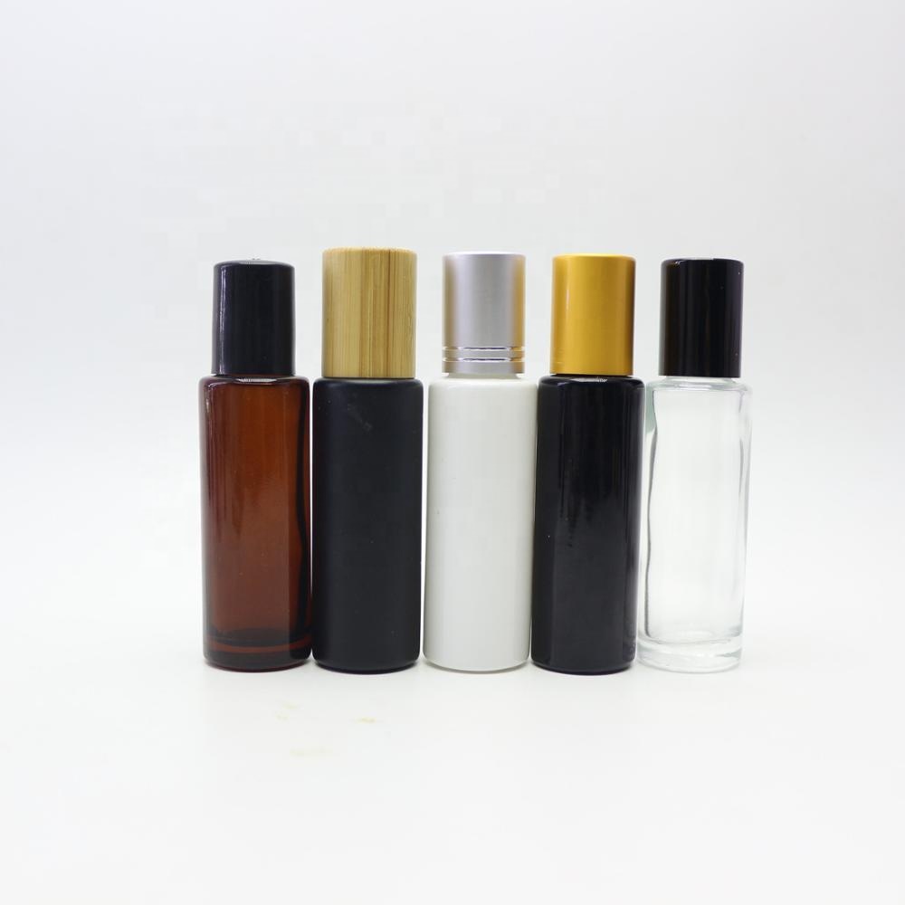 IN STOCK 3ml 5ml 8ml 10ml 15ml clear amber colored glass roll on bottle RL-888B