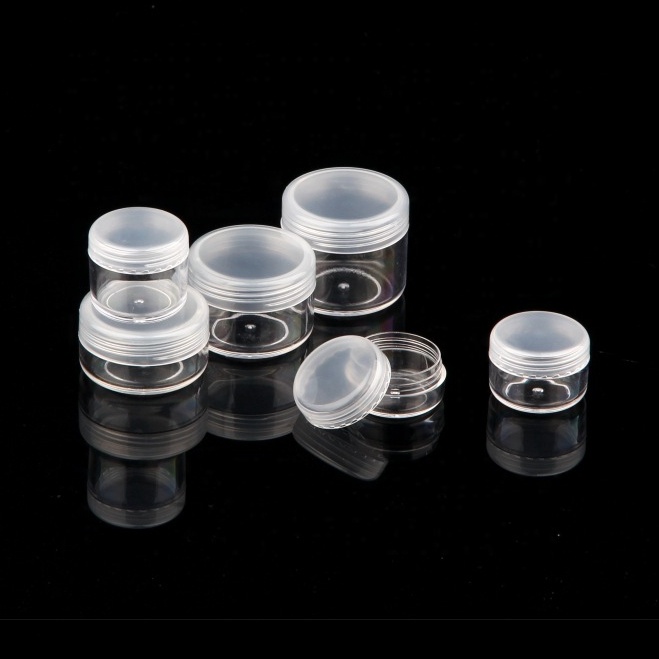 IN STOCK Empty 10G Mini Clear Plastic Jar with Lid