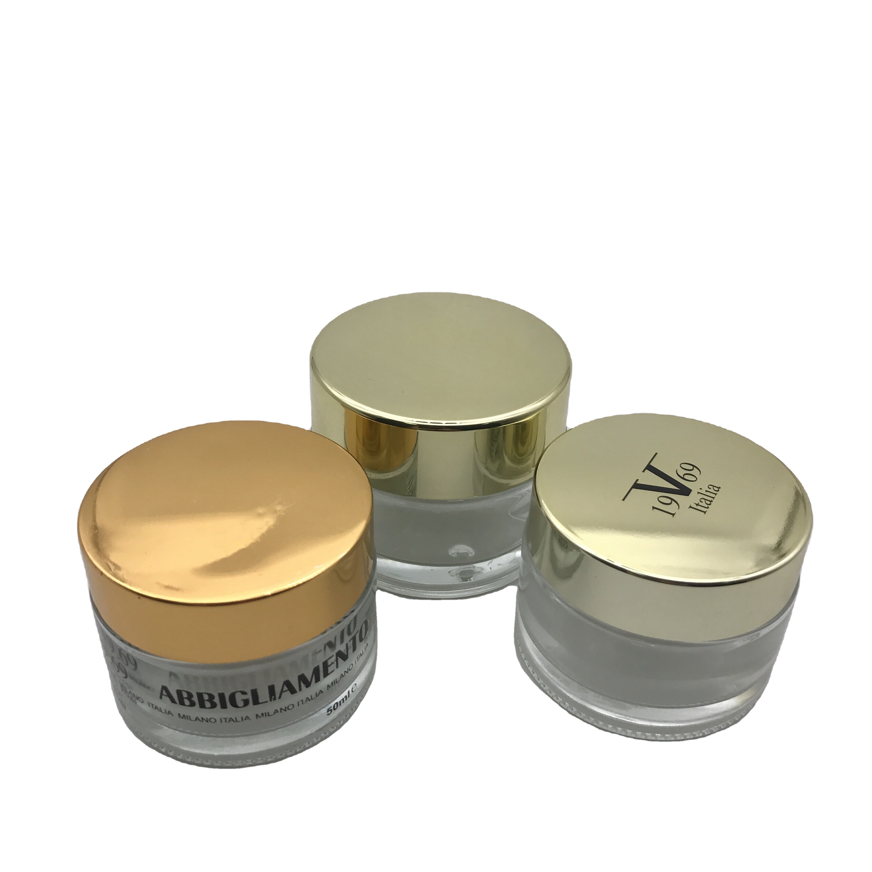 IN STOCk 30g Clear Glass Cream Lotion Jar With Lid