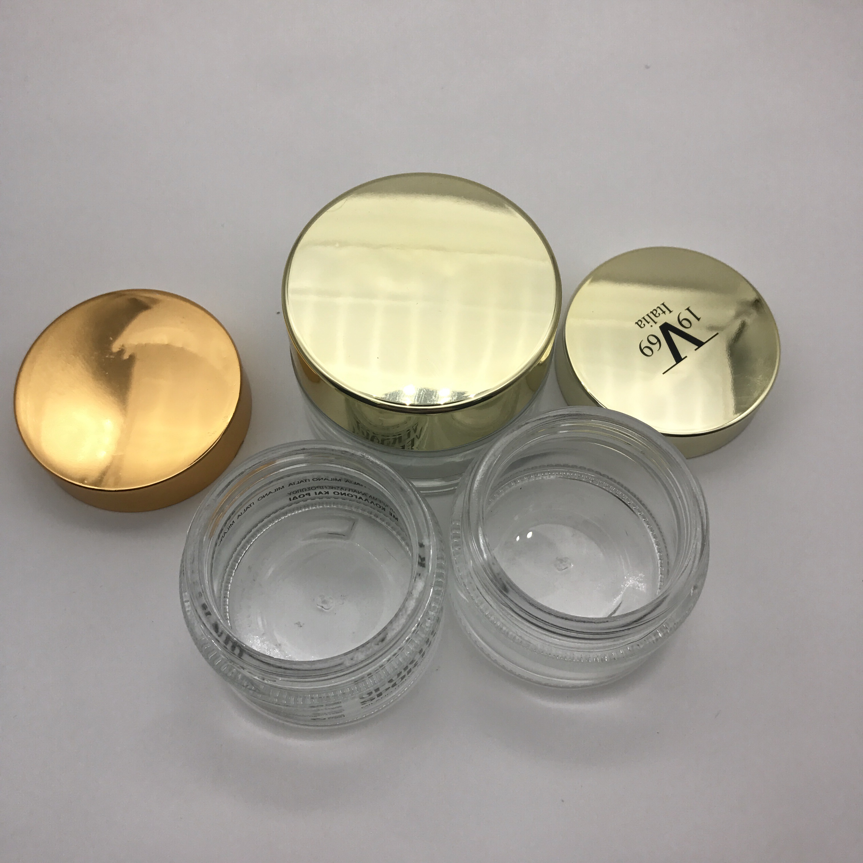 IN STOCk 30g Clear Glass Cream Lotion Jar With Lid