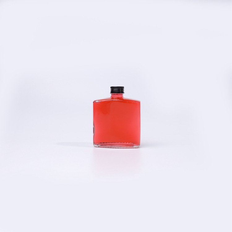INS Style 200ml 250ml Hip Flask Cold Brew Coffee Glass Bottle Square Glass Bottle