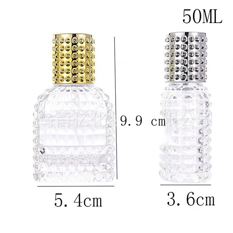 IPOTCH 30ml/50ml Bottle Perfume Spare Glass Vaporizer Crystal Vacuum Travel