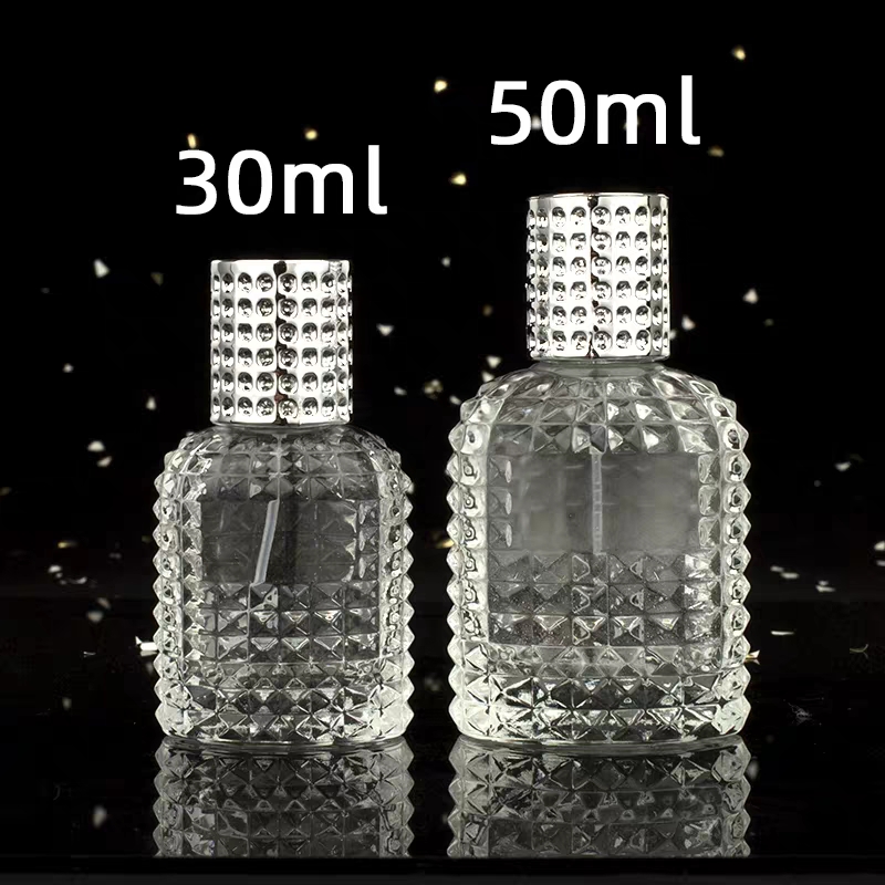 IPOTCH 30ml/50ml Bottle Perfume Spare Glass Vaporizer Crystal Vacuum Travel