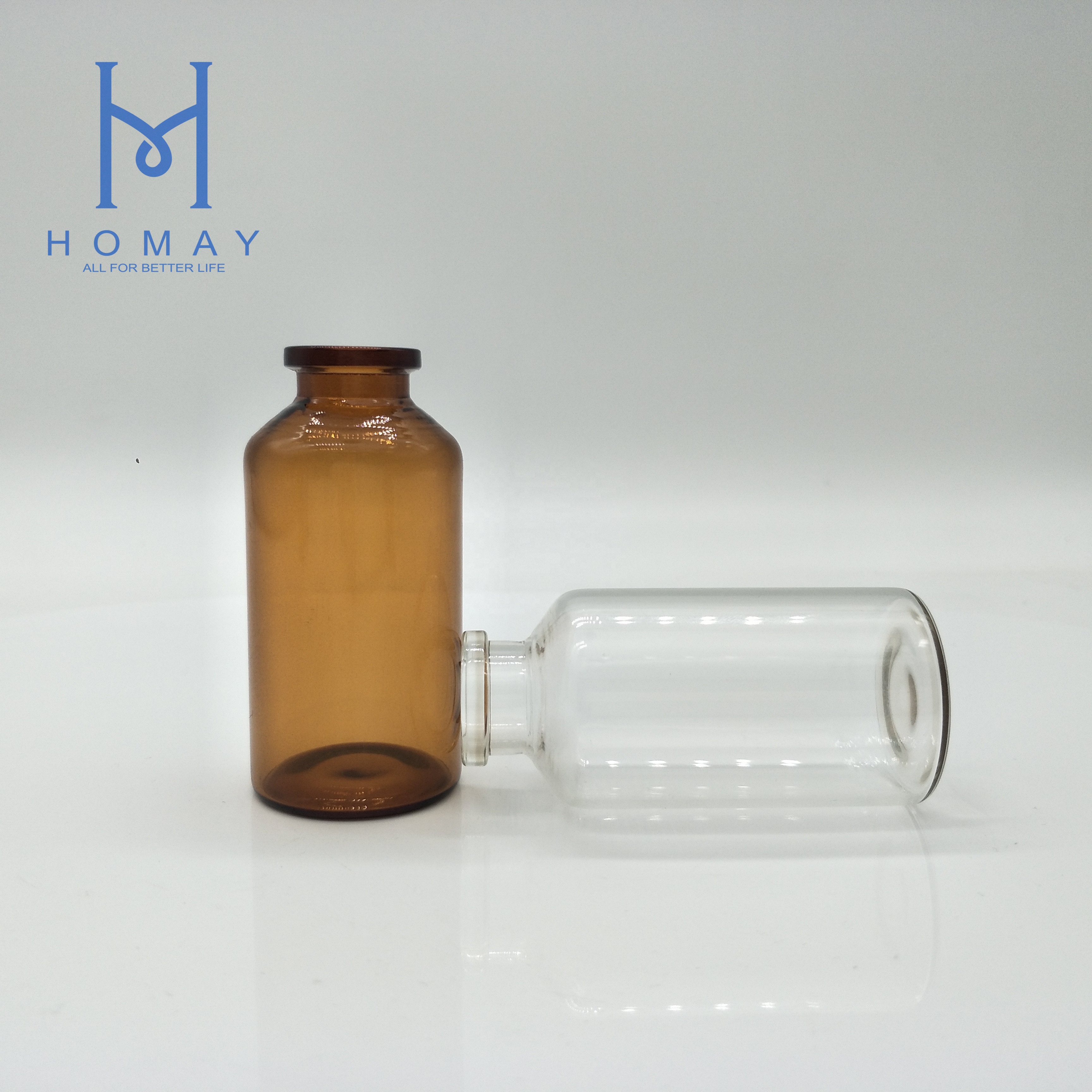ISO 2ml 4ml,6ml,8ml,10ml,15ml,20ml,25ml,30ml clear amber glass tubular vials for injection