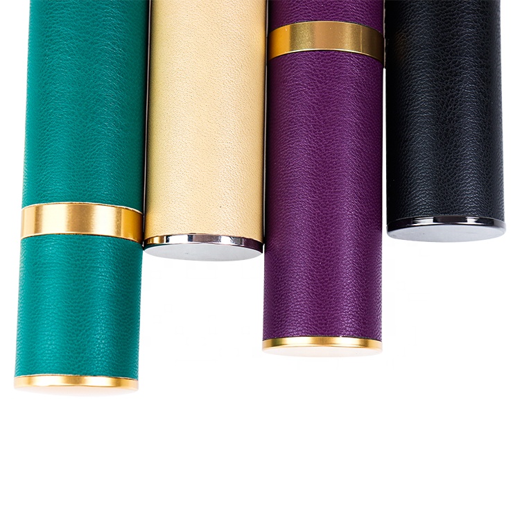 ISO BSCI LVMH factory eco friendly luxury twist up glass atomizer sprayer atomizer bottle refillable leather perfume atomizer