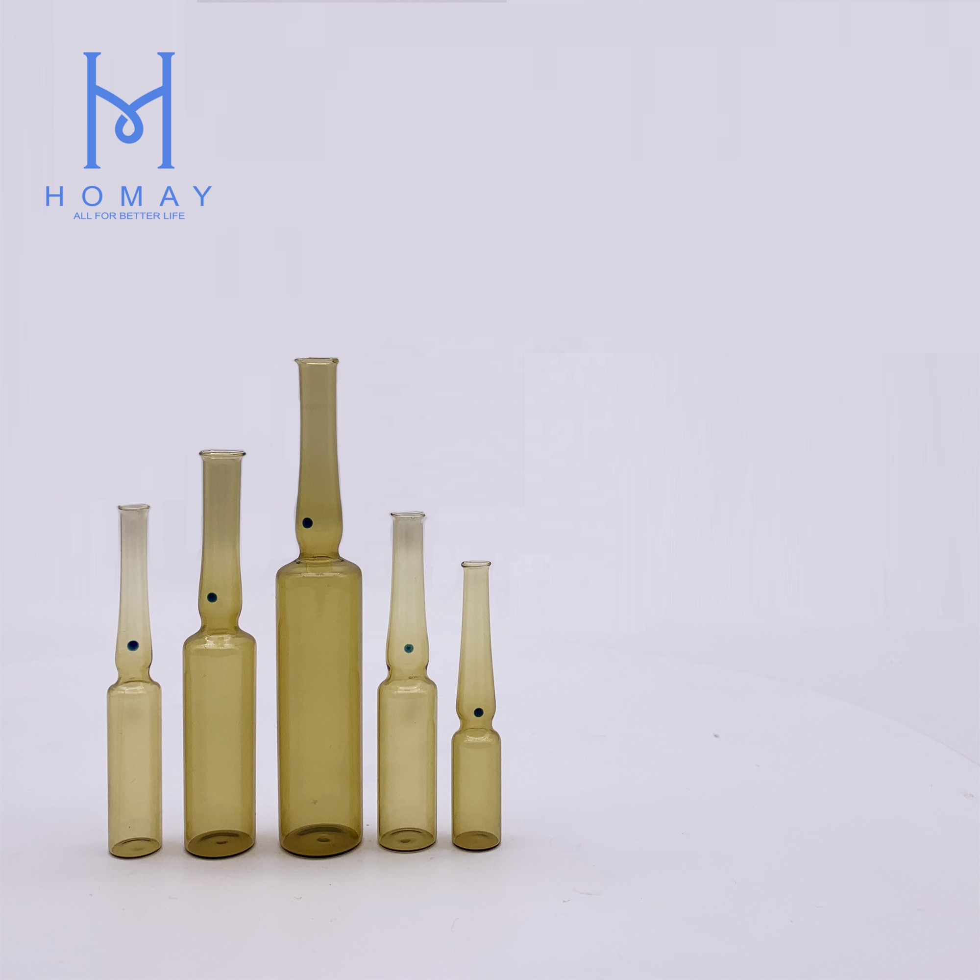 ISO YBB 1ml,2ml,3ml,5ml,10ml clear amber glass empty ampoules for injection