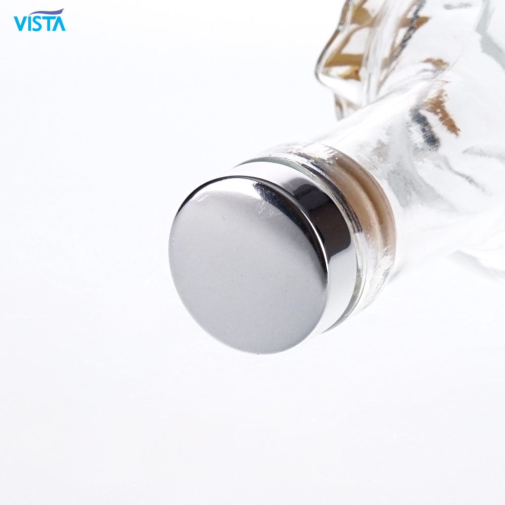 Ice Mountain Vodka High Flint Glass Bottle Frost Screen Printing Cork 750ml frost vodka bottle