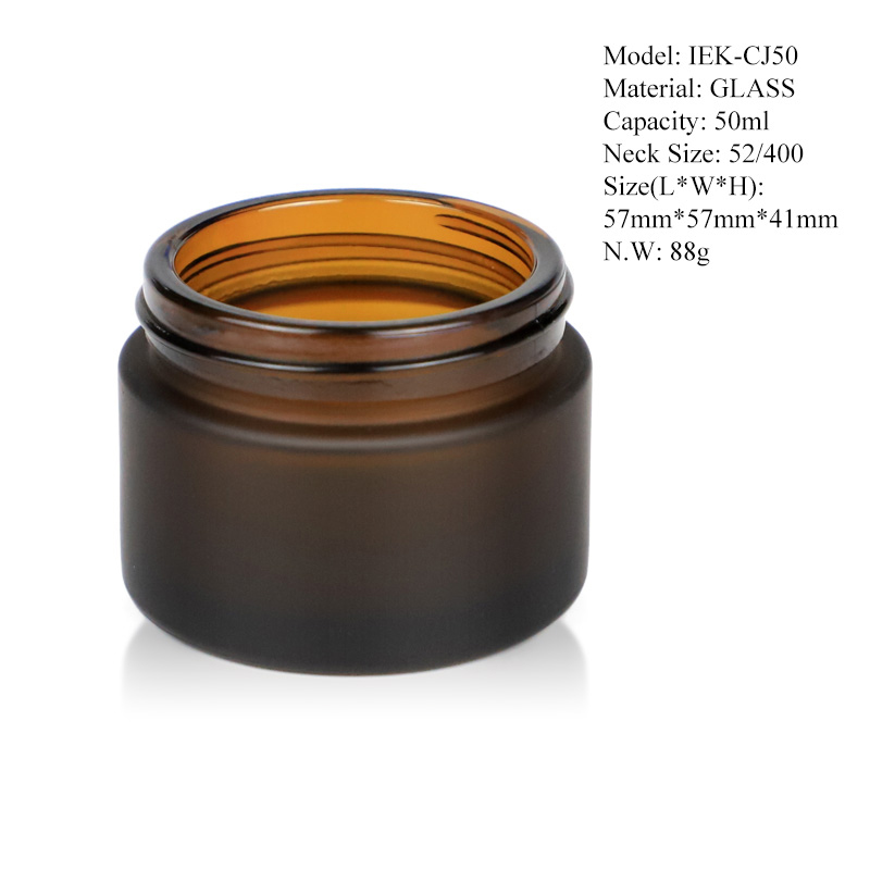 Idealpak Apothecary Bottles 8 oz Cosmetic Packaging Frosted Amber Small Glass Cosmetic Jars Suppliers