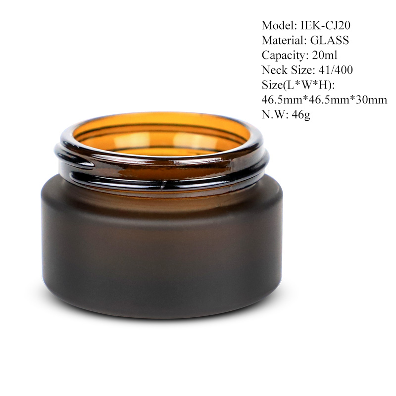 Idealpak Custom Wholesale Black Small Lip Scrub Bamboo Cap Cream Jars Aroma Diffuser Bottle Empty Glass Jar for Cosmetic