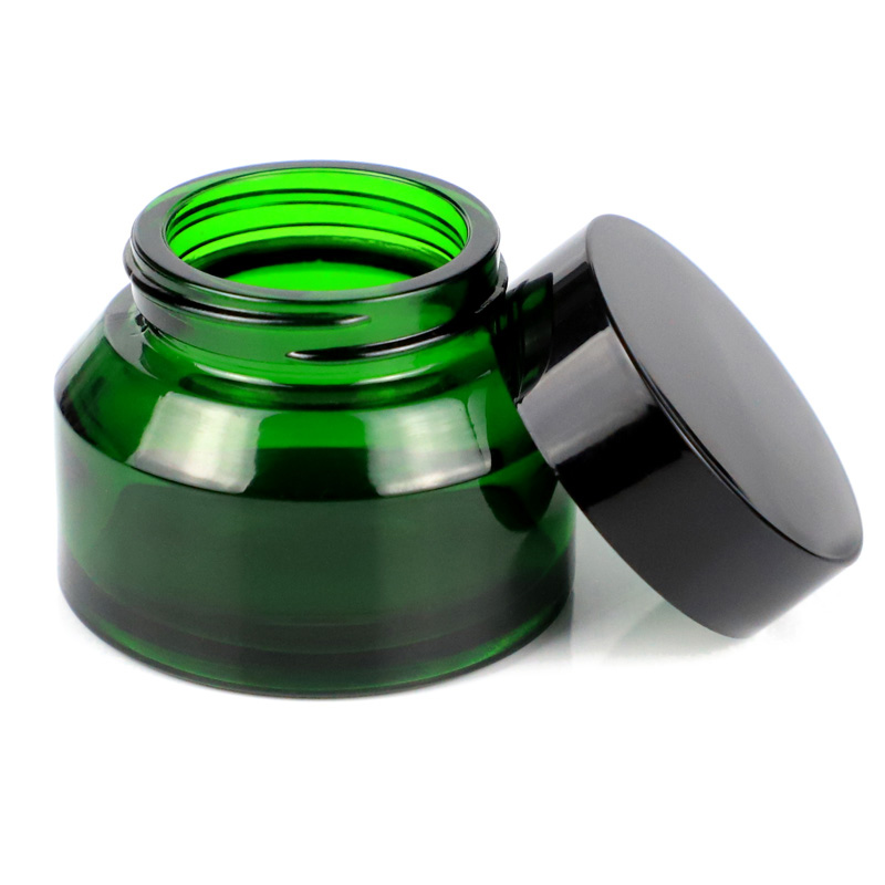 Idealpak Glass Jars Storage and Bottles Bamboo Lid Cream Mini Scrub 4 oz Lotion Luxury Cosmetic Jars