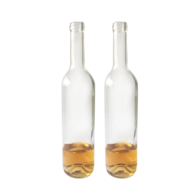 Imported clear 470g weight round shape 750 ml wine botellas de vidrio china CY-002