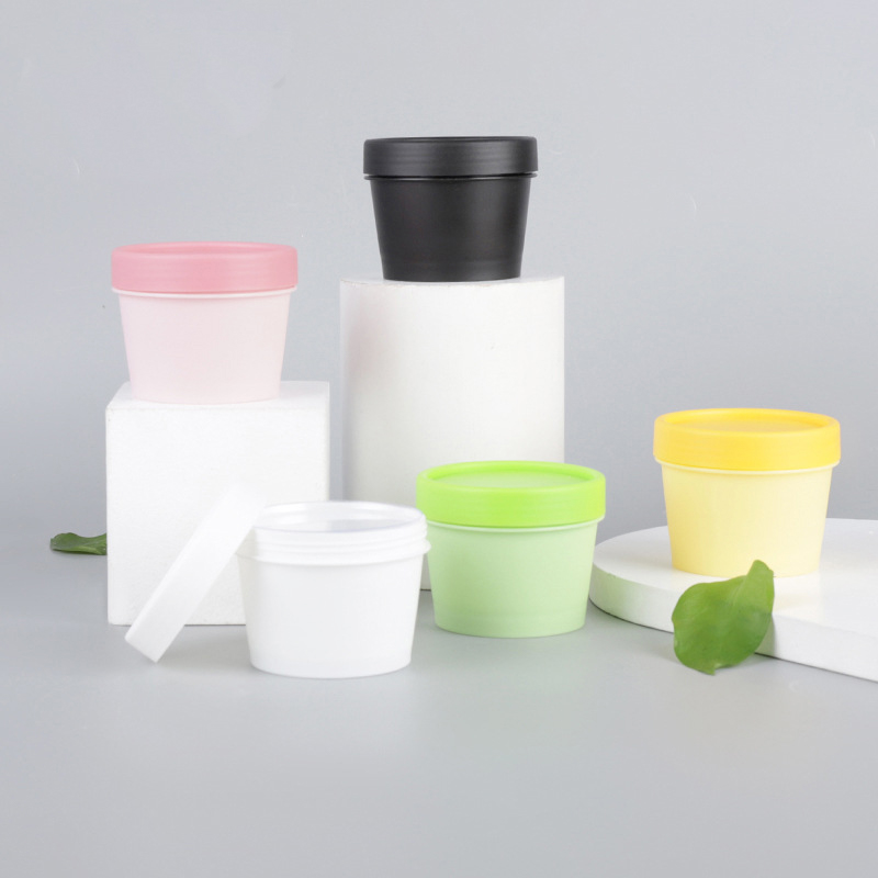 In Bulk 50g PP Face Cream Box Body Scrub Packaging Bottles Plastic Cosmetic Mask Jar Containers with Inner Lid