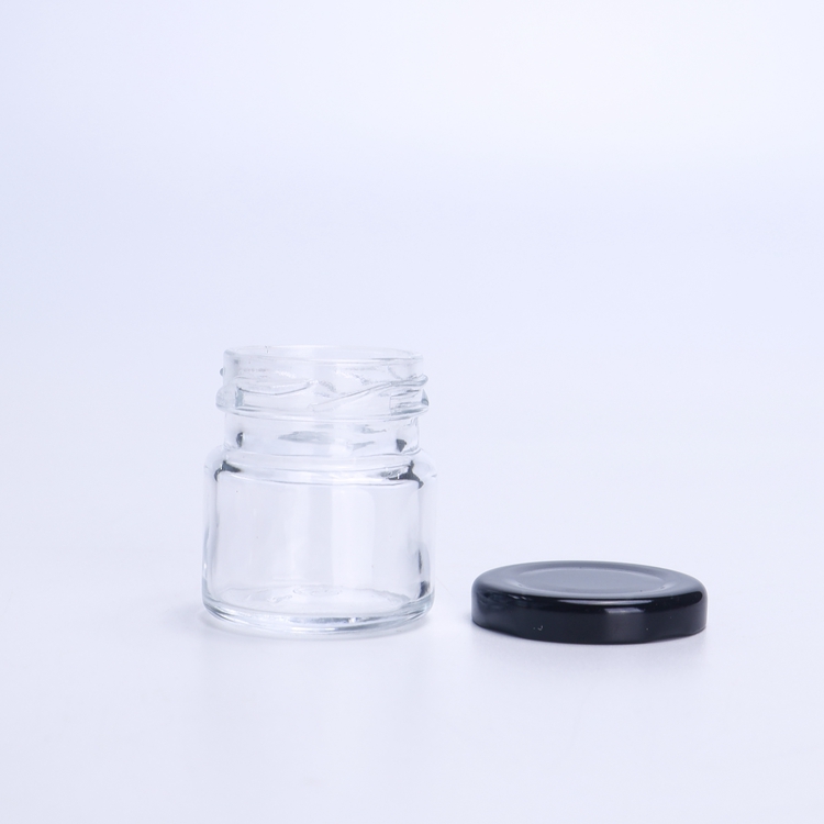 In Bulk Mini Honey Glass Jar Jars Wholesale Custom 1oz 2oz Empty Round Clear Jam Honey Glass Jar