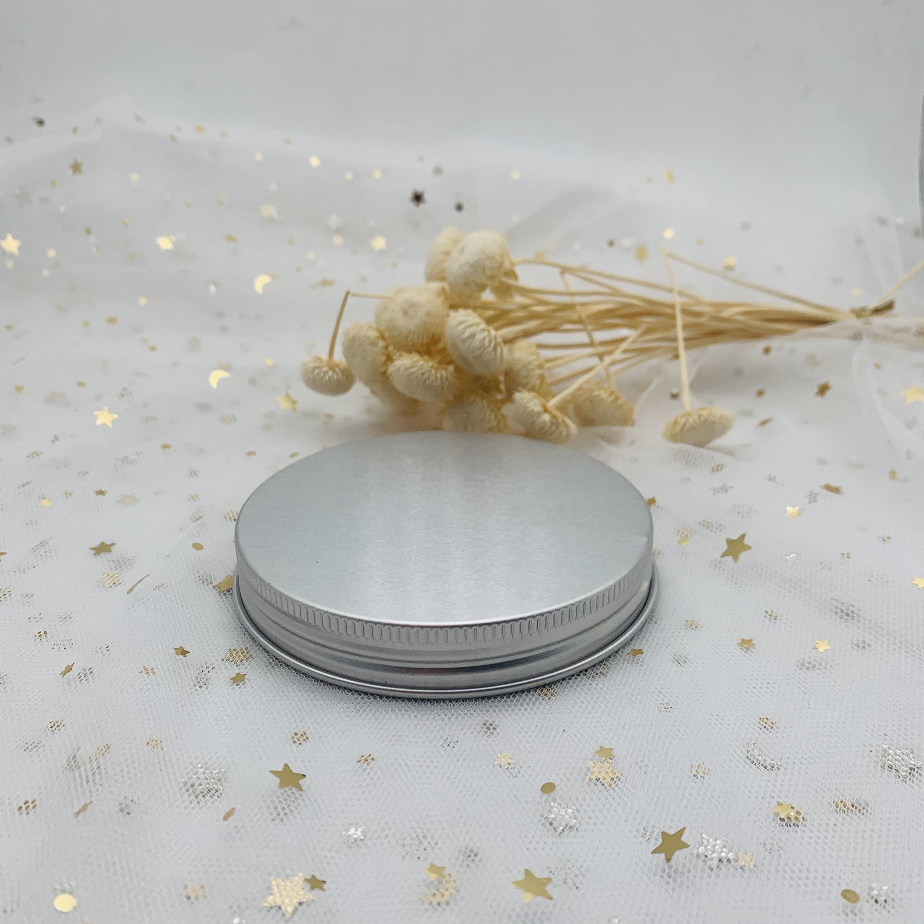 In Stock 100g Empty Clear Plastic Jar with Aluminum Lid