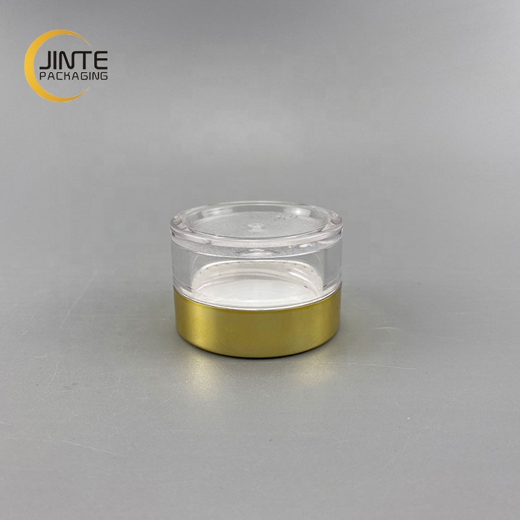 In Stock 10g 15g Luxury Recyclable PETG Plastic Shiny Gold With Clear Body For Cream Samples