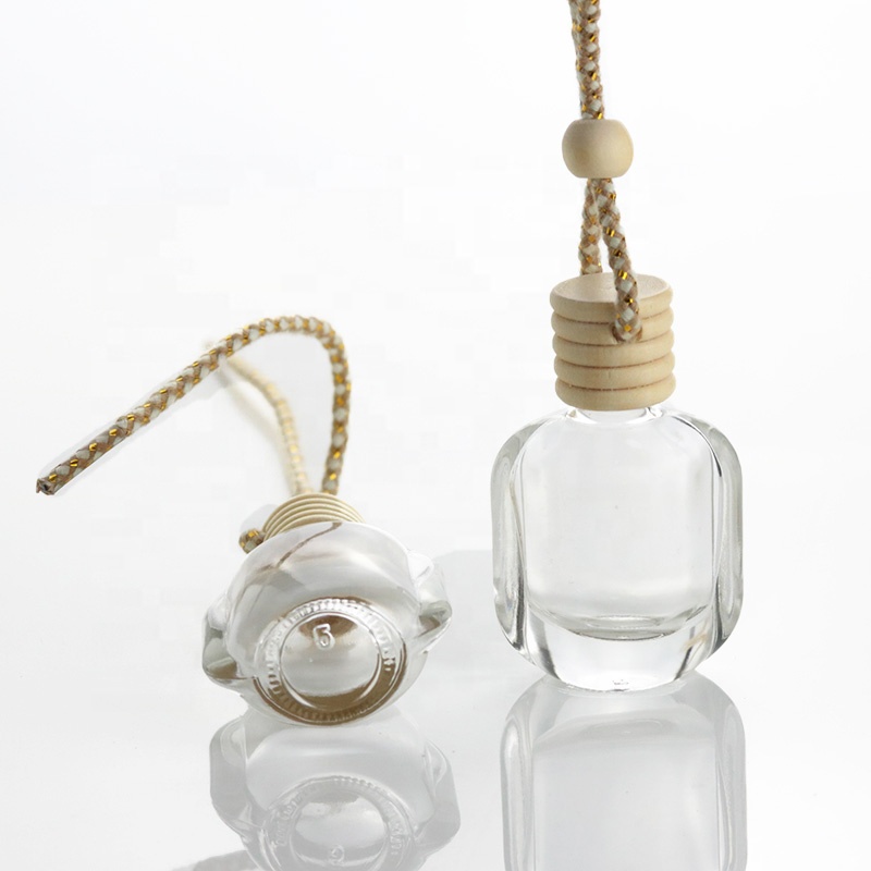 In Stock 10ml Clear Vent Empt Air Freshener Bottle Hanging Car Perfume Glass Bottle (CG09B)
