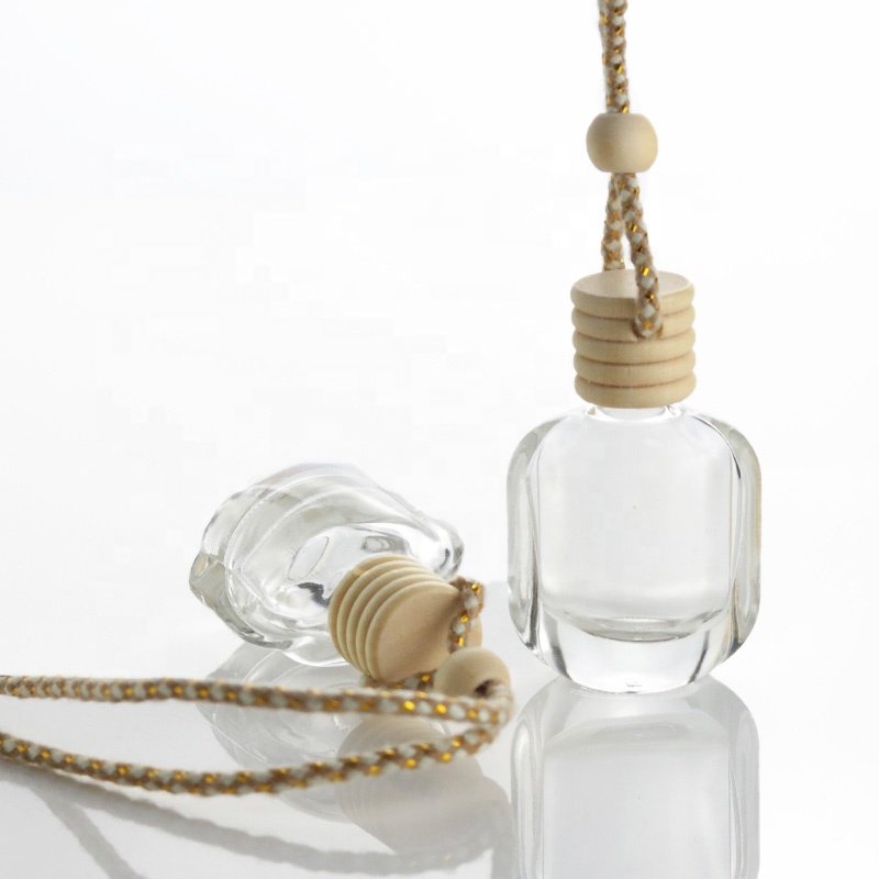 In Stock 10ml Clear Vent Empt Air Freshener Bottle Hanging Car Perfume Glass Bottle (CG09B)
