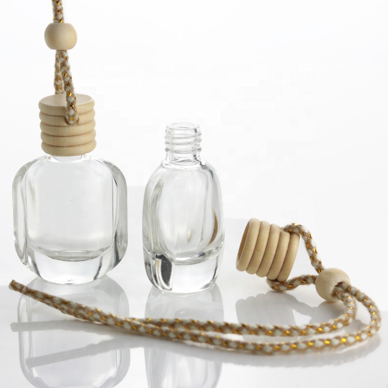 In Stock 10ml Clear Vent Empt Air Freshener Bottle Hanging Car Perfume Glass Bottle (CG09B)
