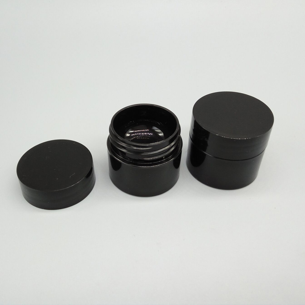 In Stock 15g Small Plastic PP Round Black Cosmetic Nail Gel Jar Container for Nail Gel