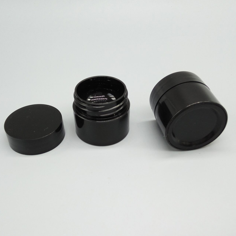In Stock 15g Small Plastic PP Round Black Cosmetic Nail Gel Jar Container for Nail Gel