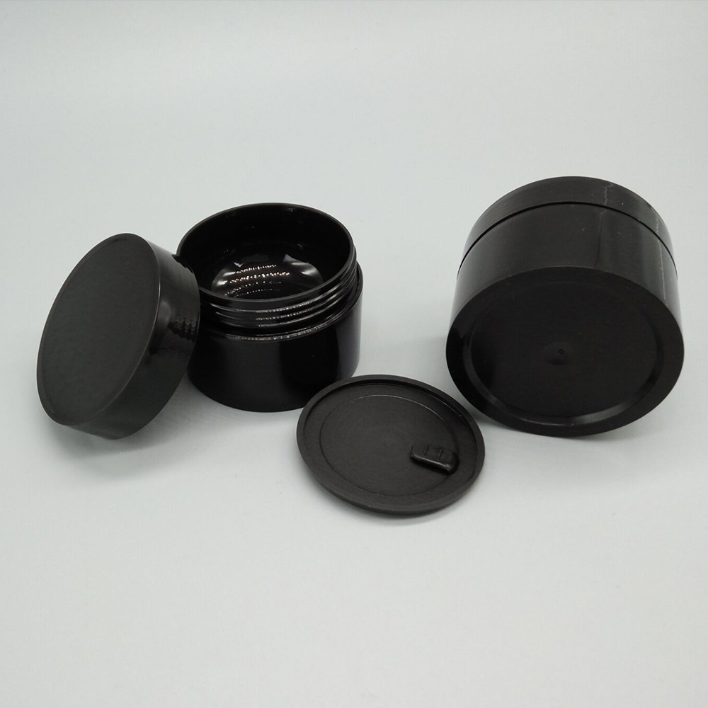 In Stock 15g Small Plastic PP Round Black Cosmetic Nail Gel Jar Container for Nail Gel
