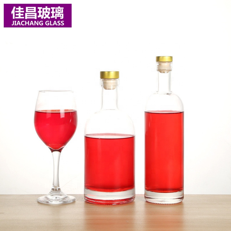 In Stock 200ml 375ml 500 ml 750 ml Alcohol Glass Bottle Vodka Whiskey with Rubber Stopper