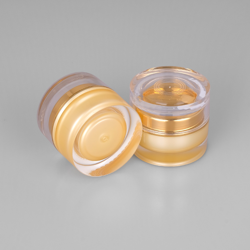 In Stock 20g Empty White Acrylic Cream Jar with Clear Lid for Skin Care