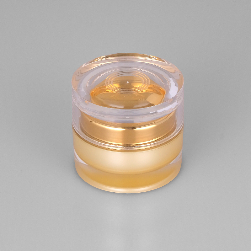 In Stock 20g Empty White Acrylic Cream Jar with Clear Lid for Skin Care