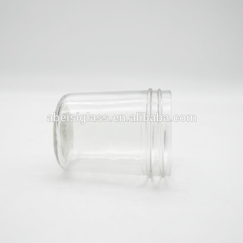 In Stock ! 210ml clear caviar jar honey glass jar mason cup hot sauce jam jar with curled tinplate lid