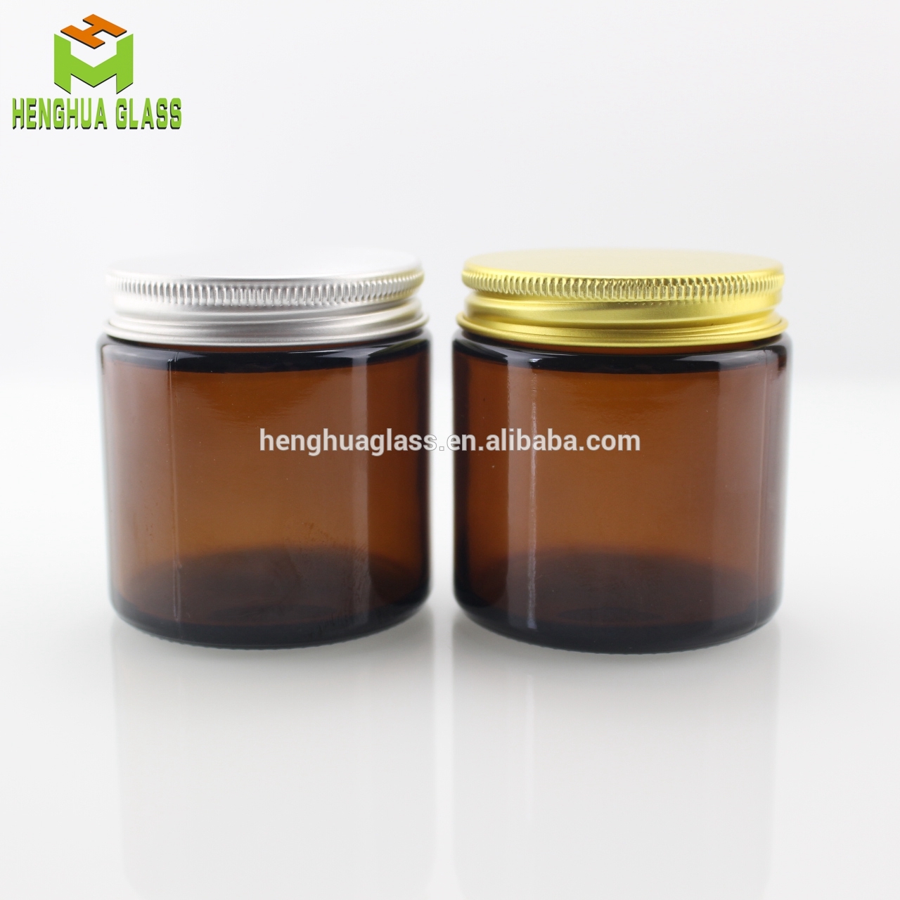 In Stock 4oz 120ml Amber Glass Candle Jar With Aluminum Screwl Lid Wholesale  Candle Decorated Glass Jar