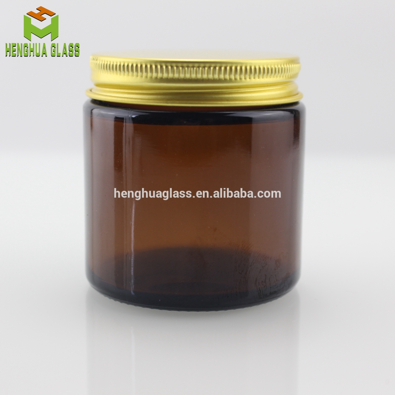 In Stock 4oz 120ml Amber Glass Candle Jar With Aluminum Screwl Lid Wholesale Candle Decorated Glass Jar
