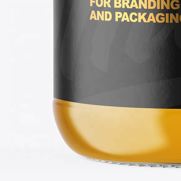 In Stock 500ml glass honey jar round with tin lid