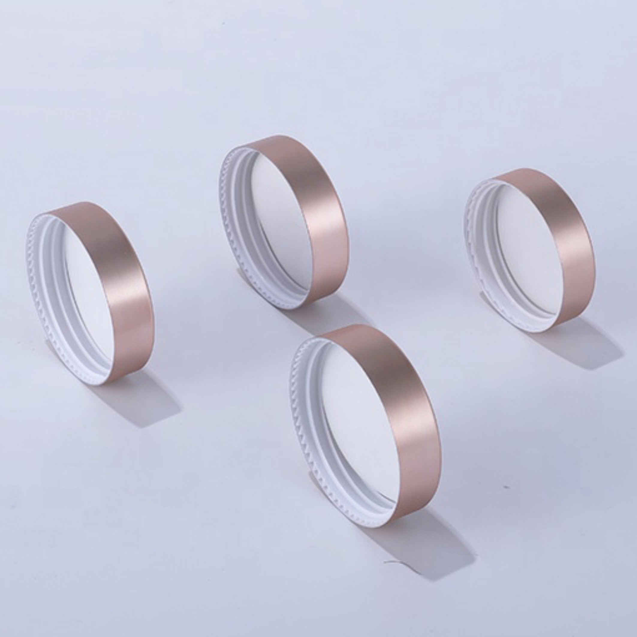 In Stock 50g Frosted Glass Cream Car 100g Transparent Glass Cosmetic Cream Jar With Rose Gold Aluminum Lid