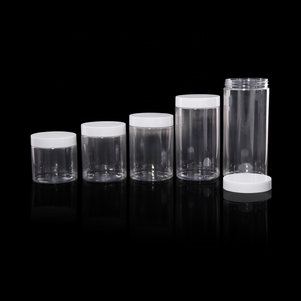 In Stock 50ml 80ml 100ml 120ml 150ml 200ml 250ml 300ml 400ml 500ml Pet Plastic Jars For Food Or Cream Packaging